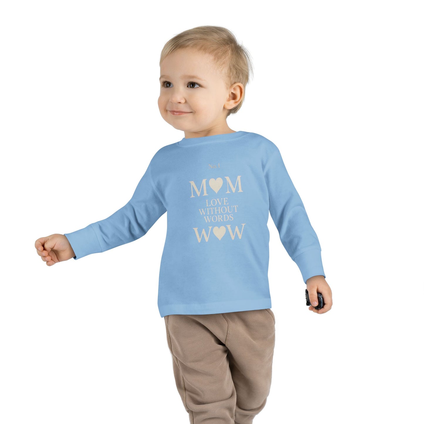 Mom Heart Toddler Long Sleeve Tee, Cute Kids Shirt, Baby Shower Gift, Birthday Gift, Everyday Wear, Family Matching Outfit