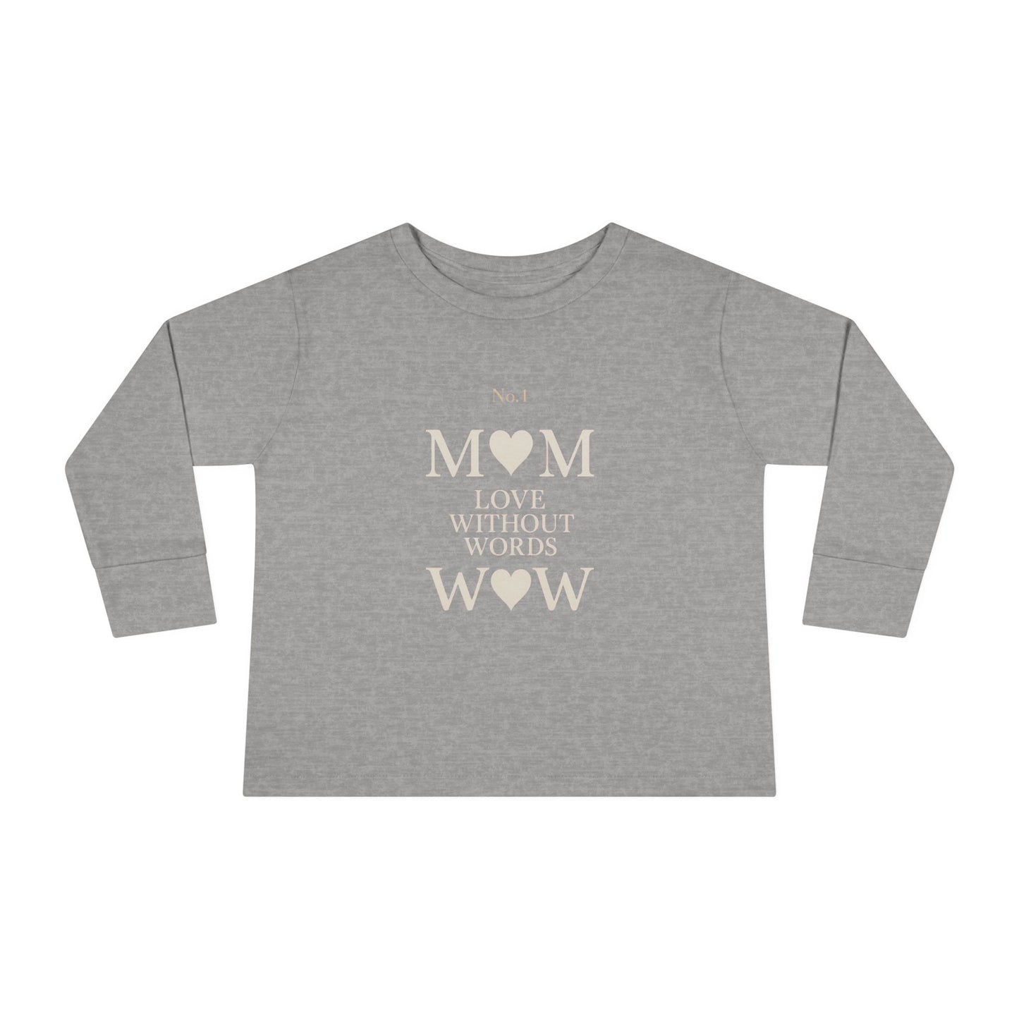 Mom Heart Toddler Long Sleeve Tee, Cute Kids Shirt, Baby Shower Gift, Birthday Gift, Everyday Wear, Family Matching Outfit