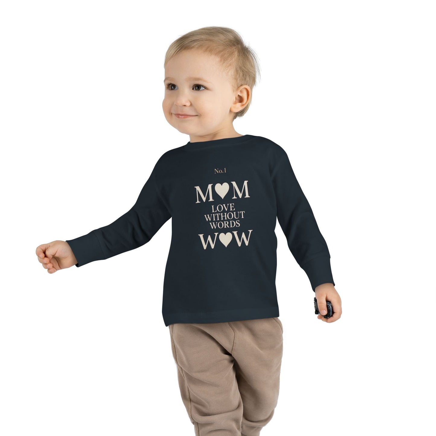 Mom Heart Toddler Long Sleeve Tee, Cute Kids Shirt, Baby Shower Gift, Birthday Gift, Everyday Wear, Family Matching Outfit