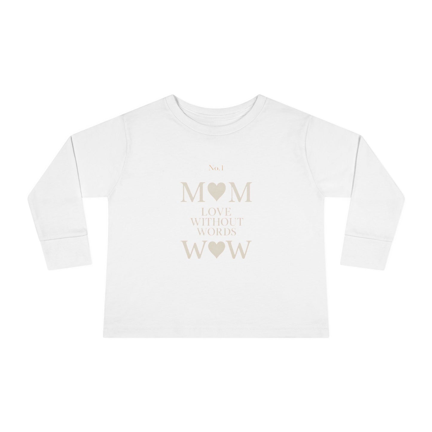 Mom Heart Toddler Long Sleeve Tee, Cute Kids Shirt, Baby Shower Gift, Birthday Gift, Everyday Wear, Family Matching Outfit