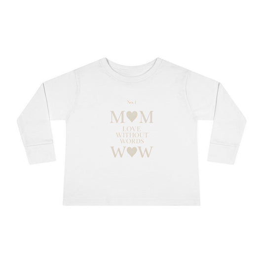 Mom Heart Toddler Long Sleeve Tee, Cute Kids Shirt, Baby Shower Gift, Birthday Gift, Everyday Wear, Family Matching Outfit