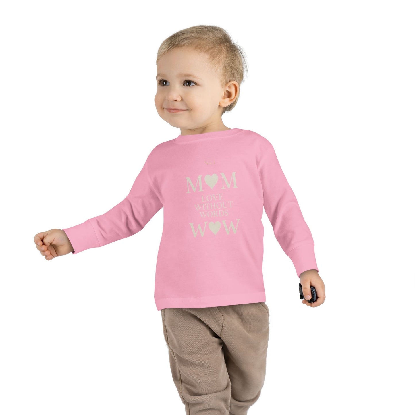 Mom Heart Toddler Long Sleeve Tee, Cute Kids Shirt, Baby Shower Gift, Birthday Gift, Everyday Wear, Family Matching Outfit