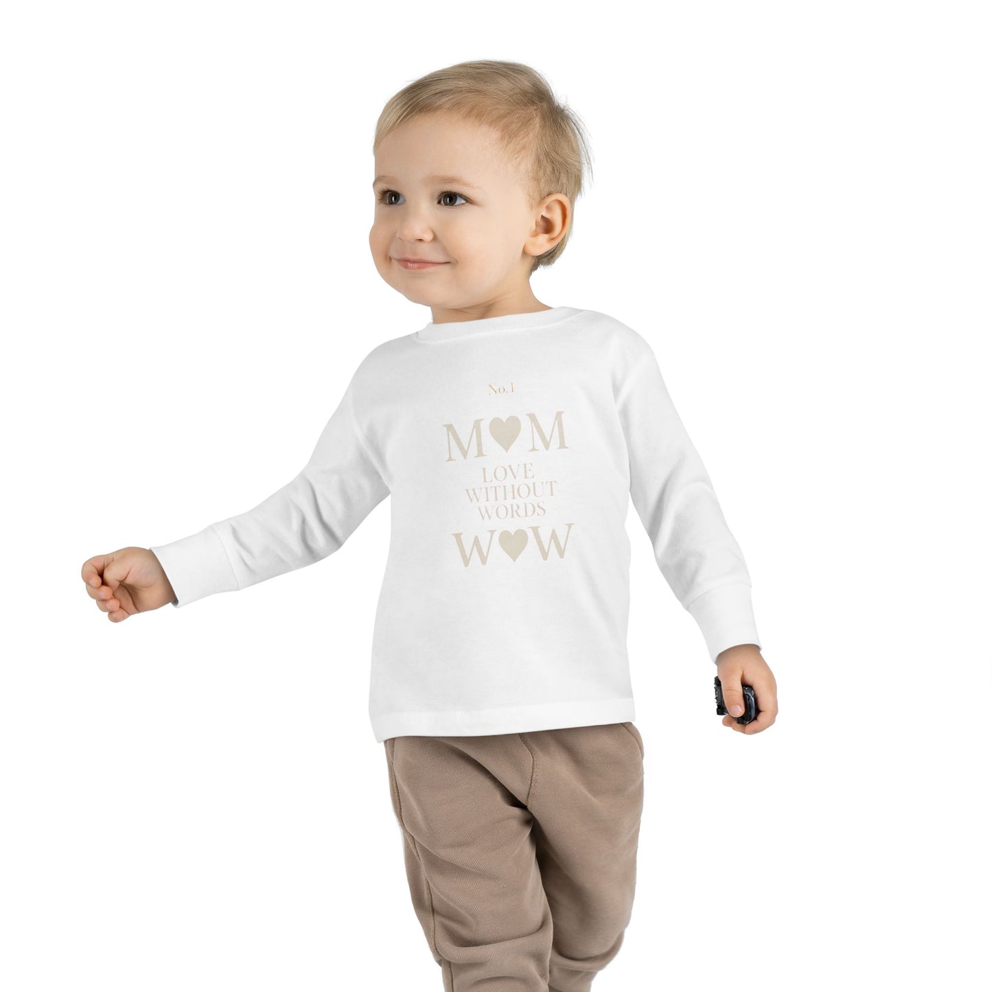 Mom Heart Toddler Long Sleeve Tee, Cute Kids Shirt, Baby Shower Gift, Birthday Gift, Everyday Wear, Family Matching Outfit